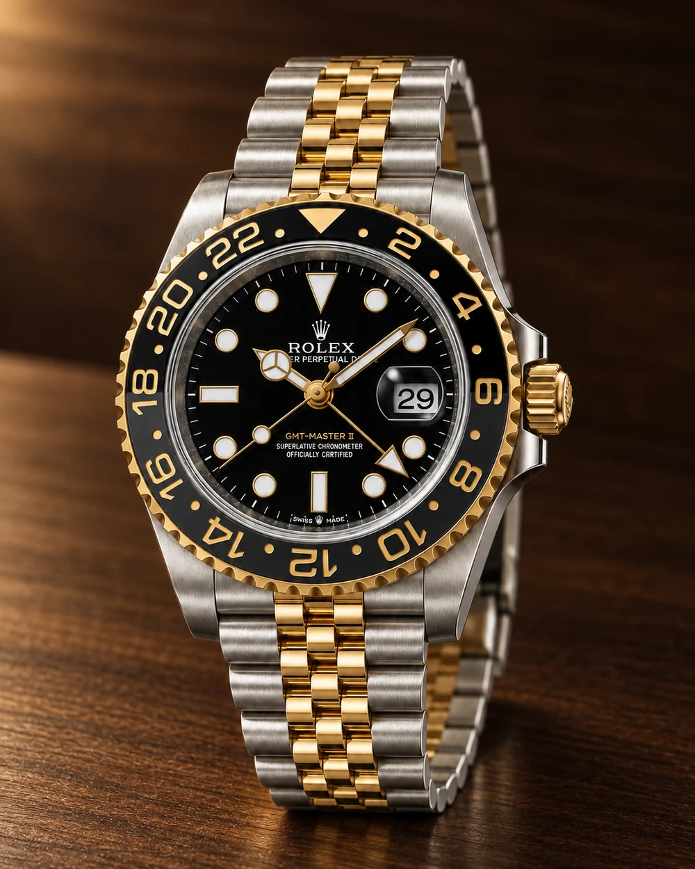 Rolex GMT-Master II, Bicolor, em composição de estúdio