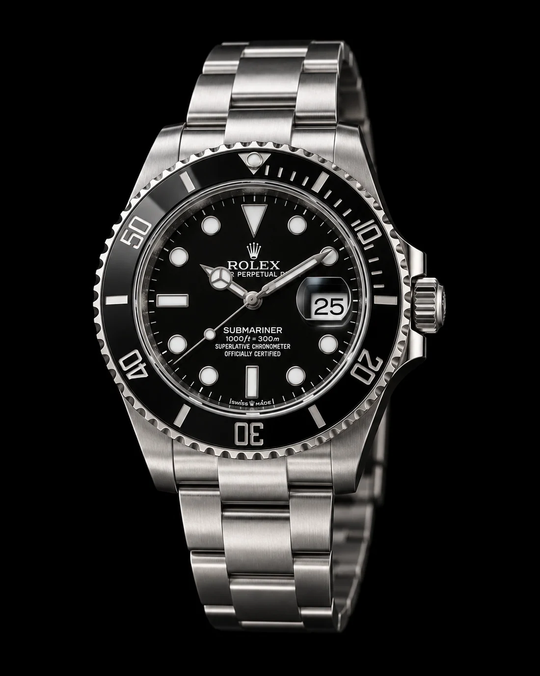 Rolex Submariner, vista detalhada